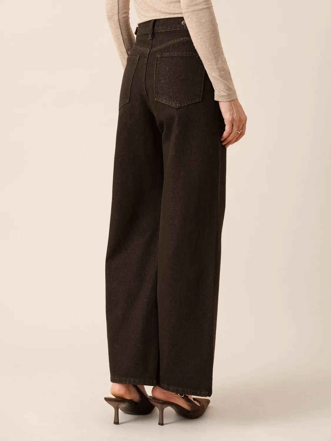 Oraije Logan jeans wide marrone