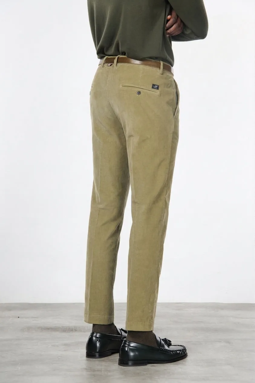 Mason's Torino pantalone chino verde salvia velluto 1000 righe