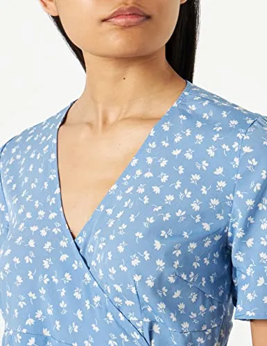 Only Olmolivia vestito donna M incrocio volant estate