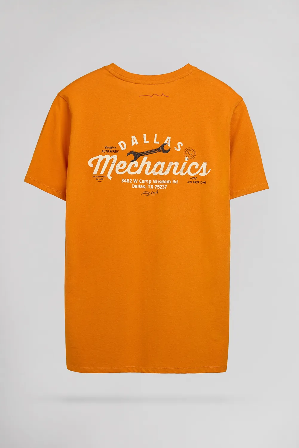 Teddy Smith T-Mechanics MC t-shirt uomo orange vintage