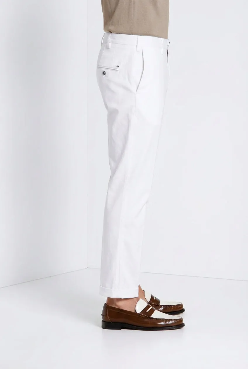 Mason's New York pantalone chino uomo bianco regular