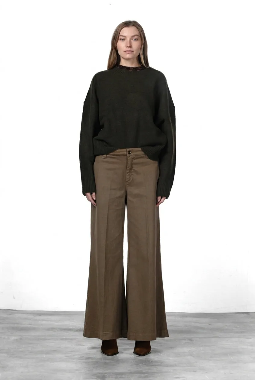 Mason's New York Palazzo pantalone chino tortora wide leg