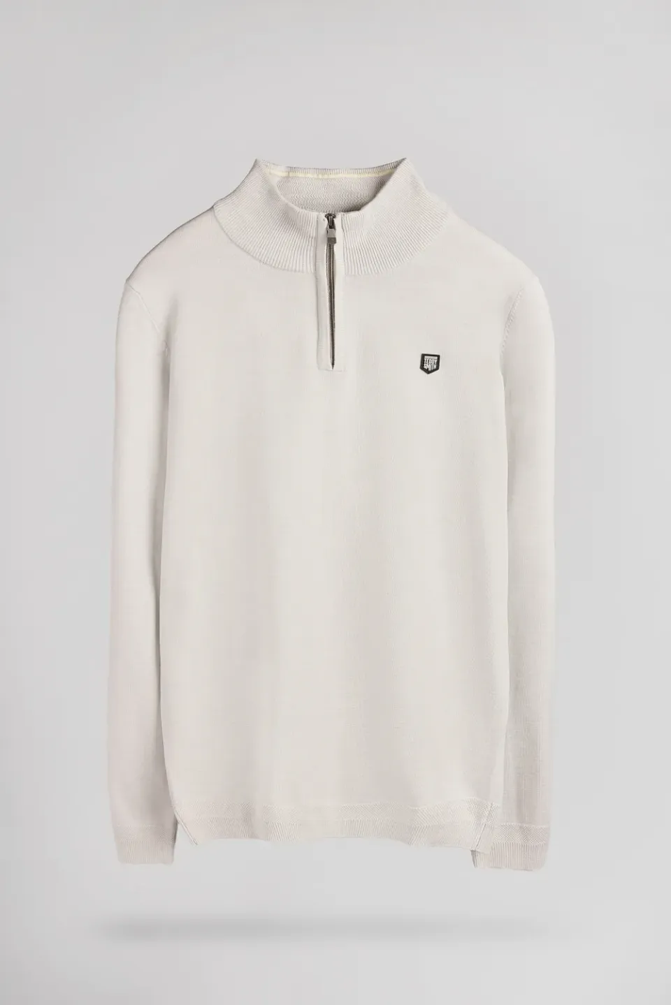 Teddy Smith P-Marty 2 maglione zip bianco melange