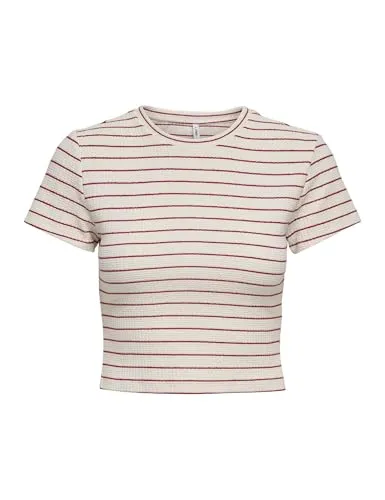 ONLY Onlanits S/S O-Neck Cropped Top maglietta S