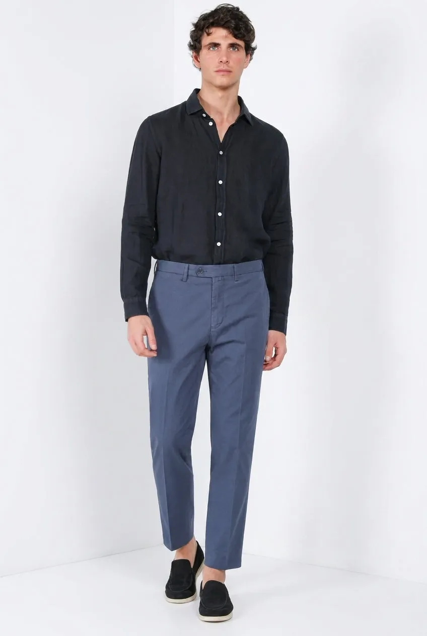 Mason's Boston pantalone chino uomo lino carta da zucchero relaxed