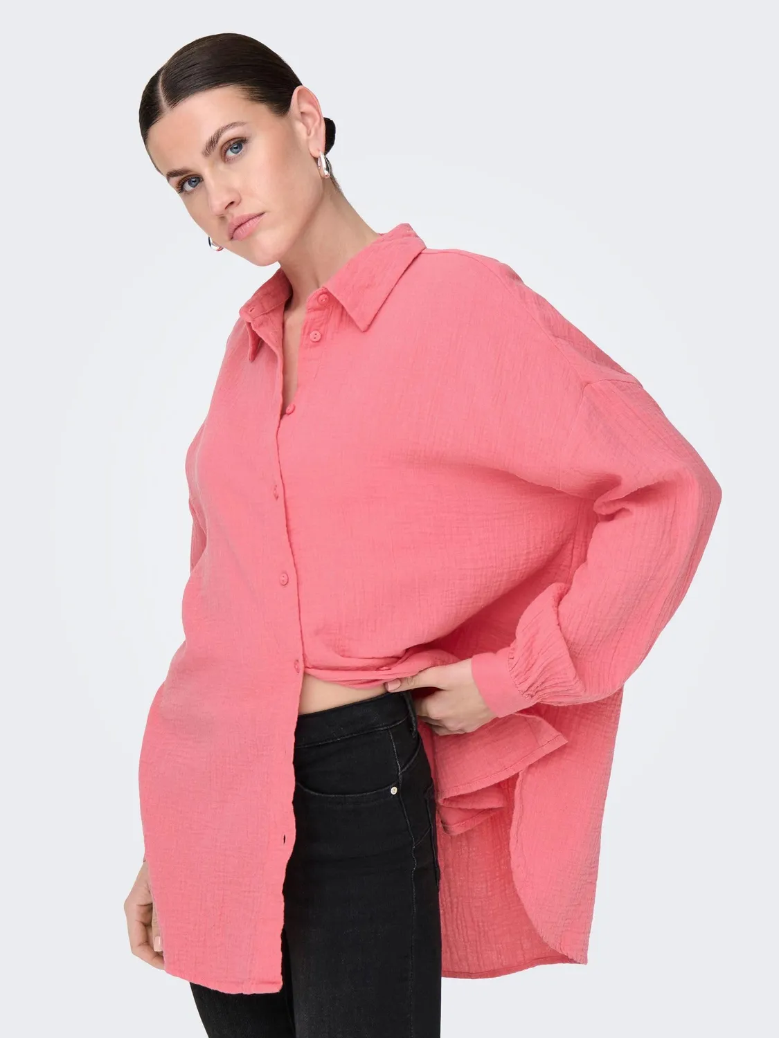 ONLY Onlthyra Camicia Donna Sun Kissed Coral viscosa