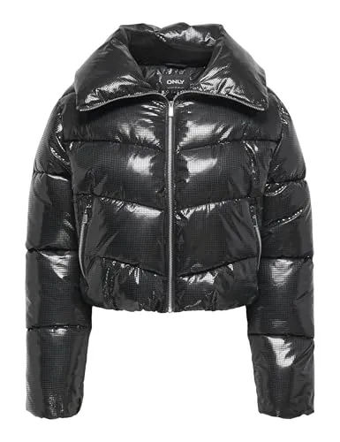 ONLY Onlwien Puffer Giacca Smanicata S nero trapuntato