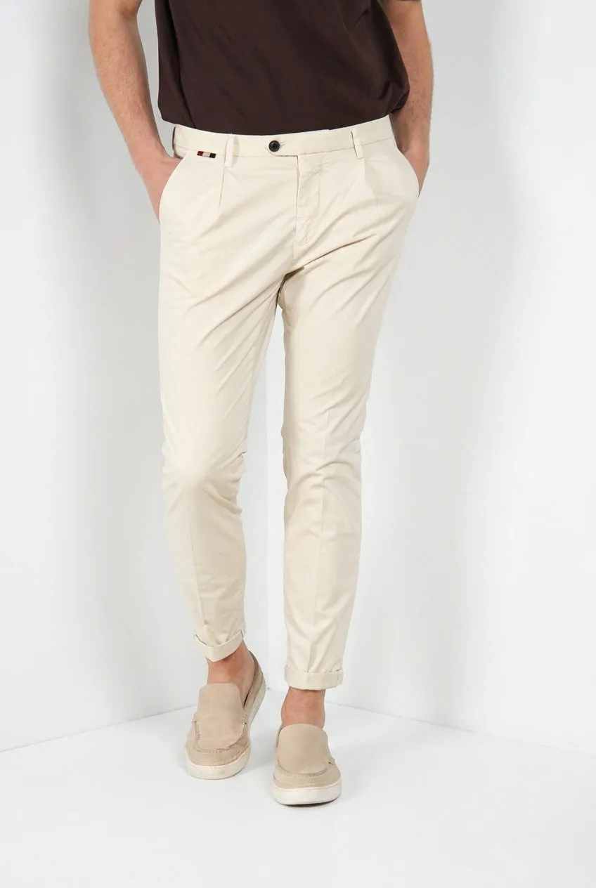 Mason's Osaka 1 Pince pantalone chino conchiglie carrot fit