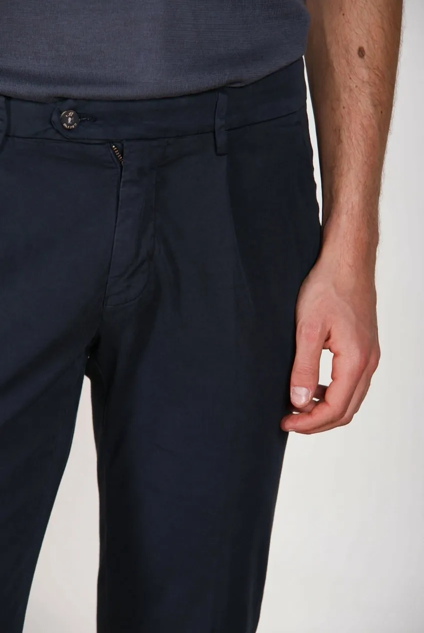 Mason's Torino 1 Pinces Flex chino uomo blu notte slim