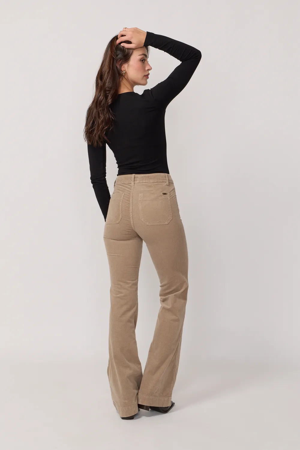 acquaverde Charlotte pantalone velluto argile bootcut