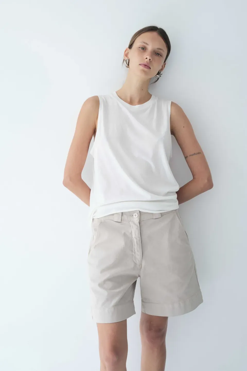 acquaverde Vermont shorts Beige vita alta