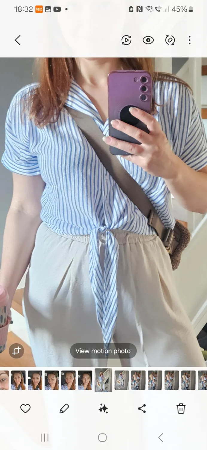 ONLY Camicia Nodo Collo Donna Bianca Maniche Corte