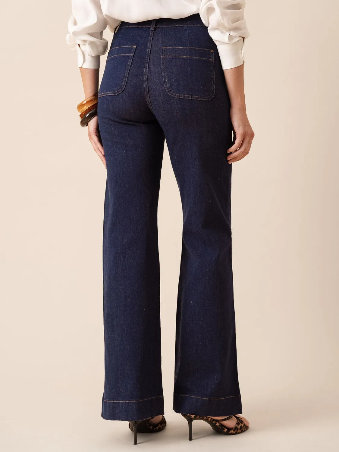 Oraije Elena jeans flare grezzo