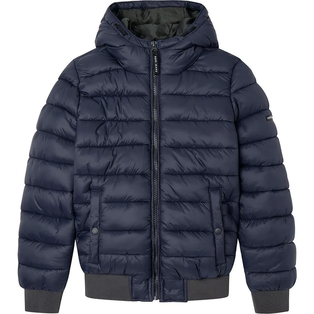 Pepe Jeans Alexander felpa ragazzo blu zip sostenibile