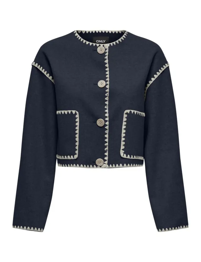 ONLY Onlelba Life Scallop Edge Jacket Otw giacca L smerlata