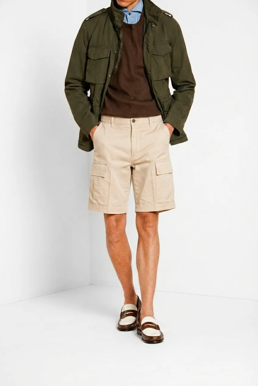 Mason’s Cargo M74 bermuda cargo uomo beige chiaro relaxed