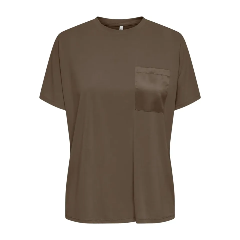 ONLY Free Pocket camicia donna marrone lyocell