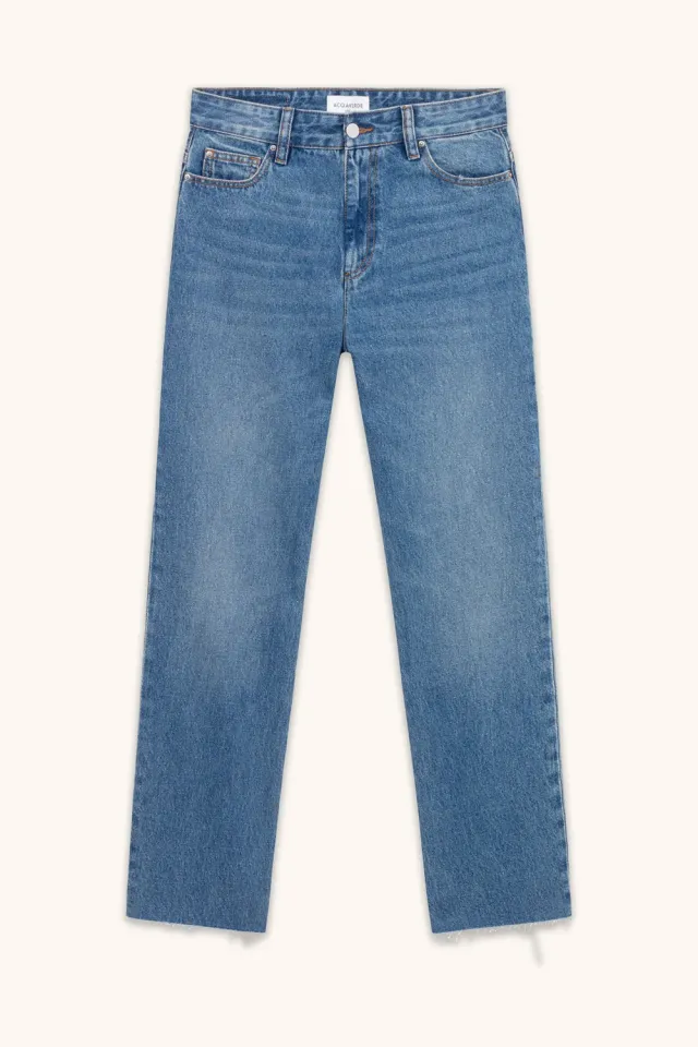 acquaverde Anouck Dirty jeans donna vita alta dritti