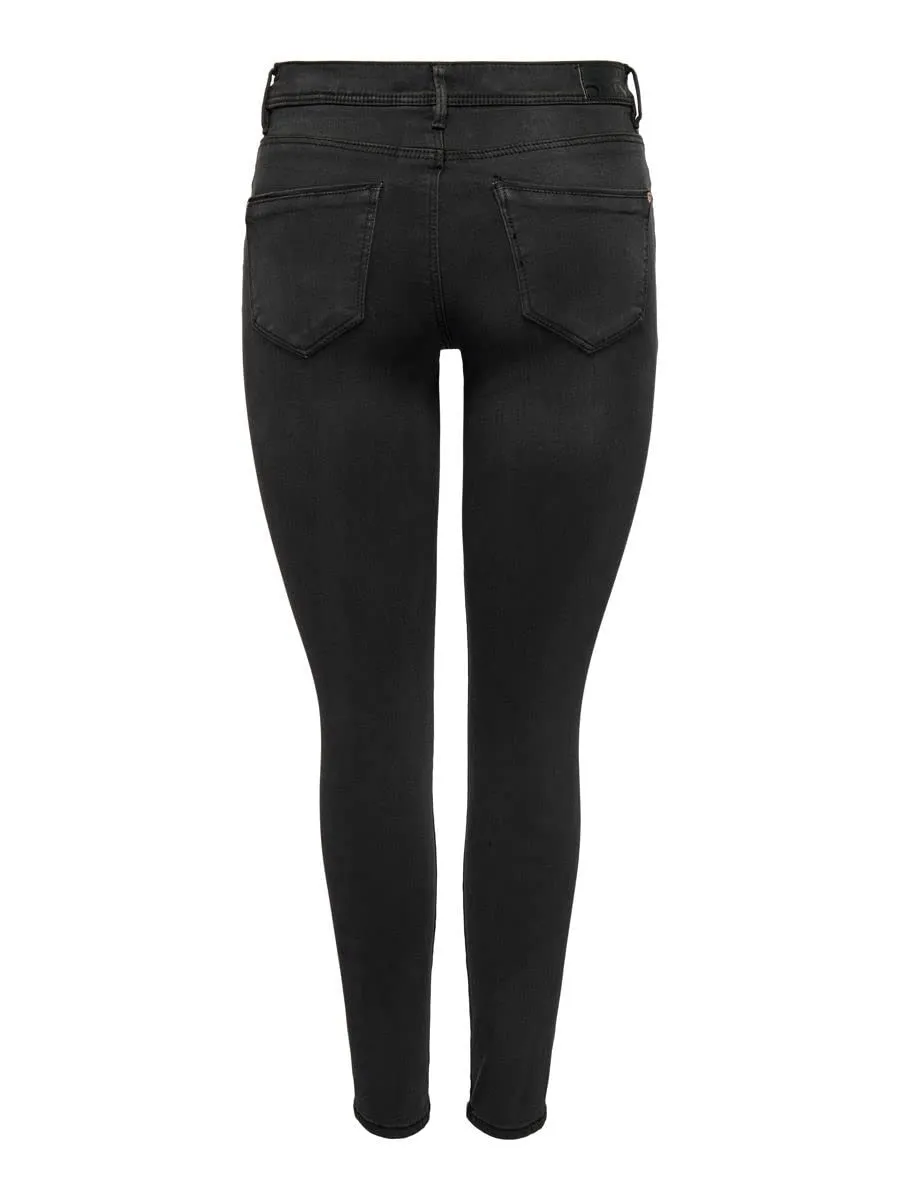 Only Onlwauw jeans skinny donna nero washed M
