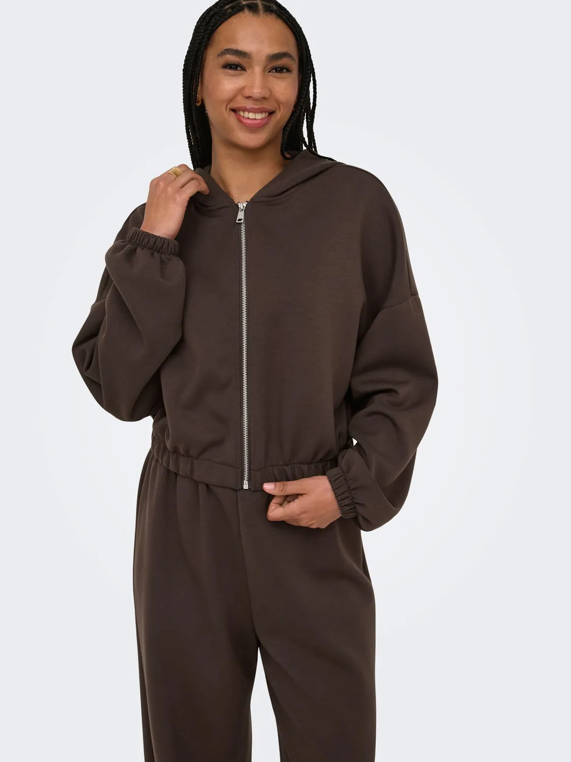 ONLY Onlscarlett felpa zip cappuccio S