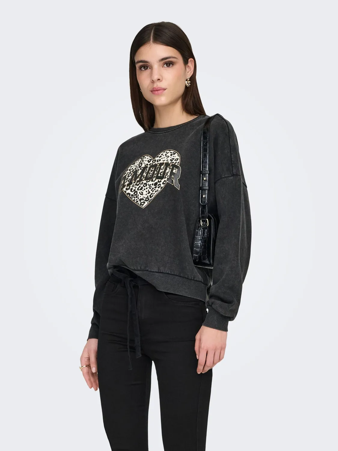 ONLY Onllauren Life Animal Felpa Donna Girocollo Maculata
