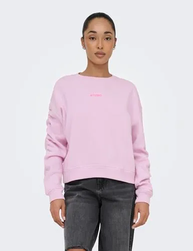 ONLY Onlsweat felpa donna girocollo morbida