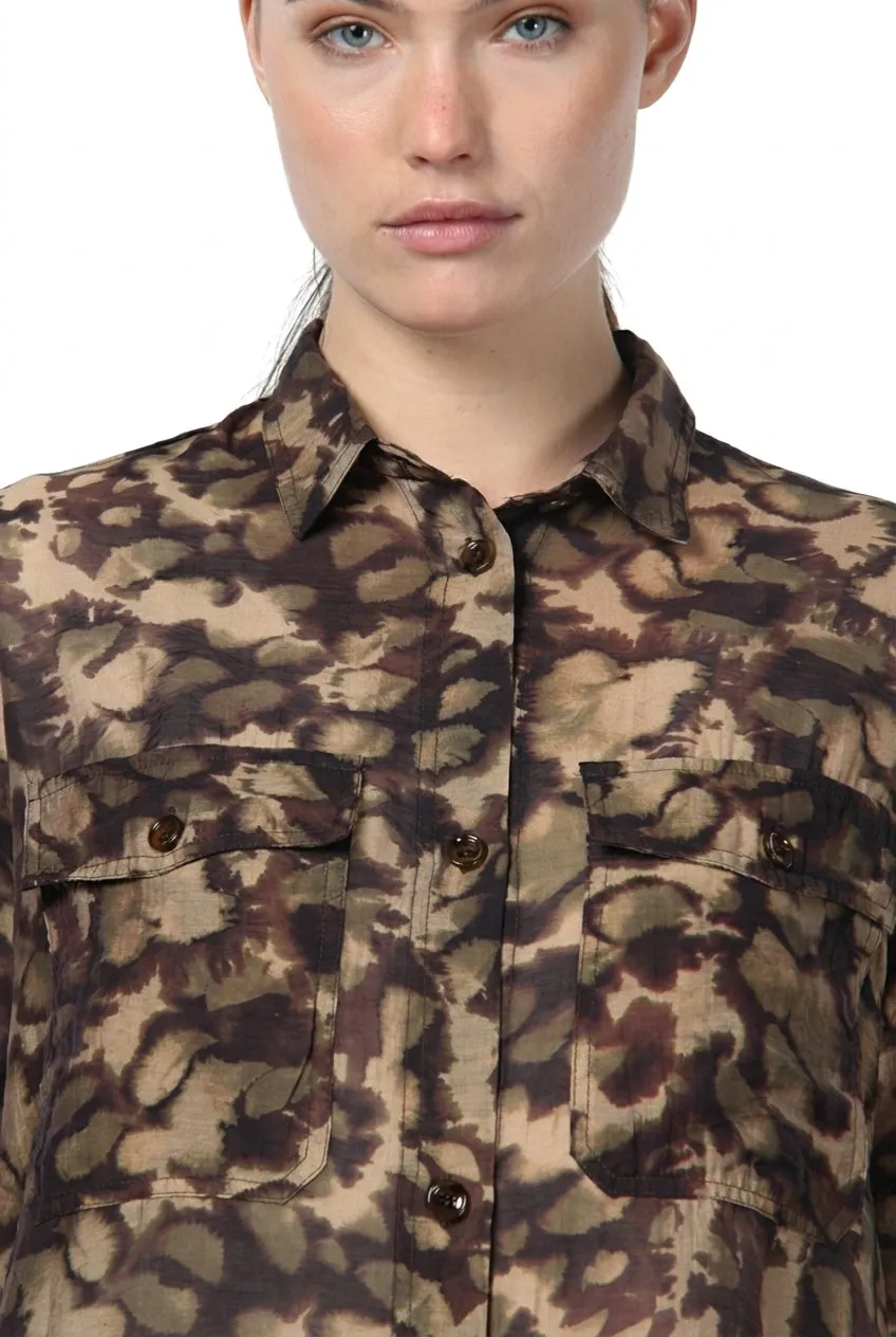 Mason's City Field camicia donna mussola camouflage ghiaccio