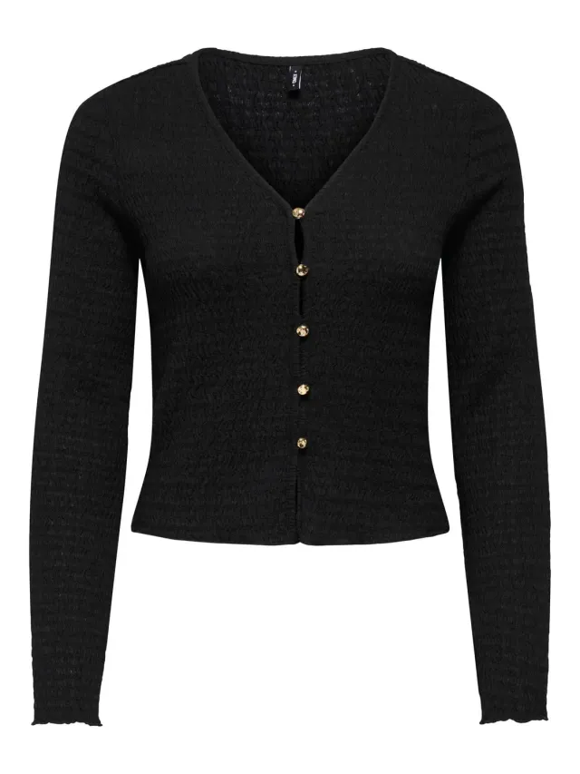 ONLY Onlilse cardigan nero donna maglione leggero