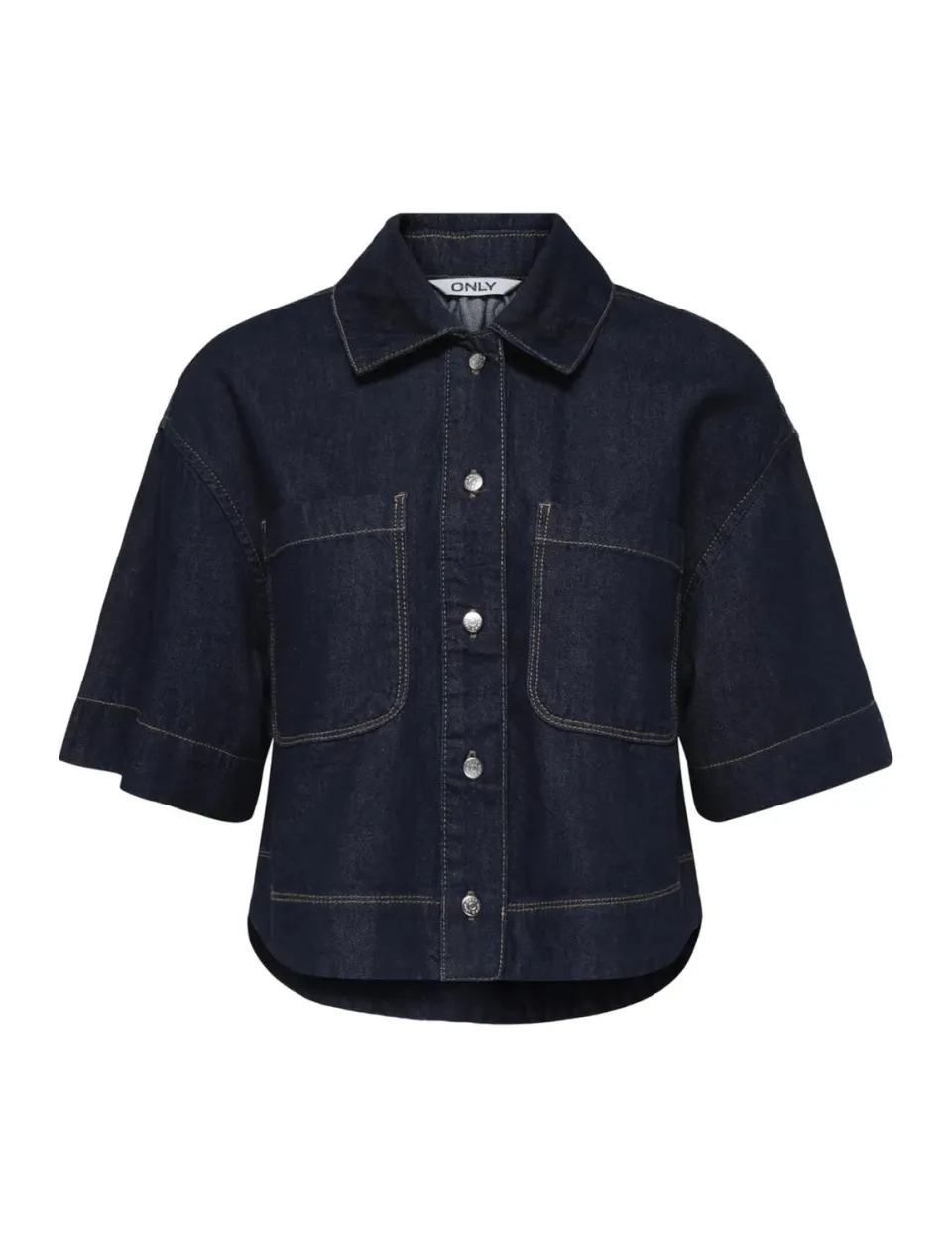 ONLY Onlcleo camicia jeans light blue denim lavaggio chiaro