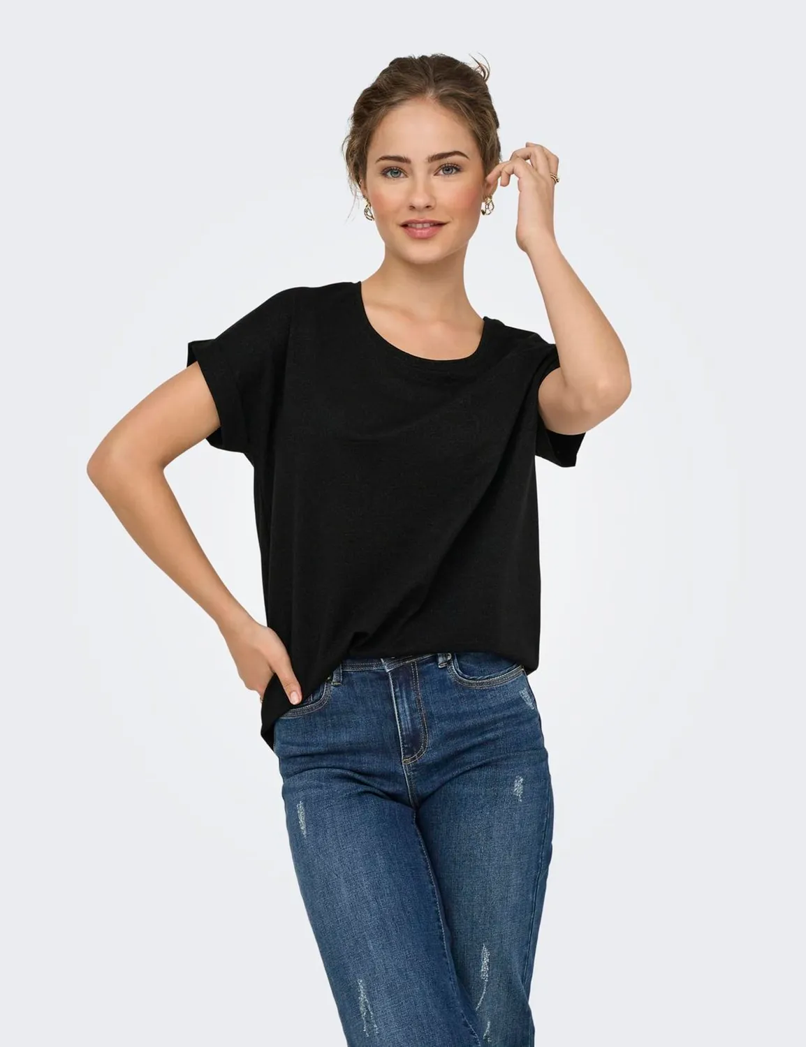 ONLY Onlmoster Glitter S/S Top Jrs top donna M lurex