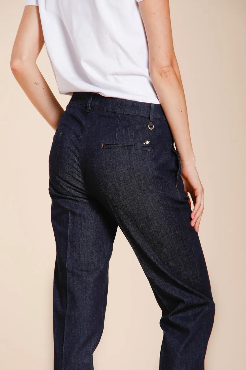 Mason's New York Carrot chino donna denim blu navy carrot