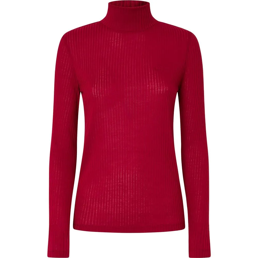 Pepe Jeans Flory T-Shirt Donna Collo Alto Bianca