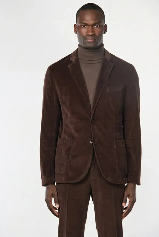Mason's Tiziano blazer uomo vinaccia velluto
