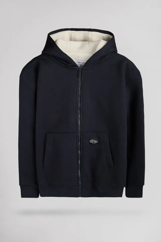 Teddy Smith G-Ony Hoody JR gilet ragazzo blu navy
