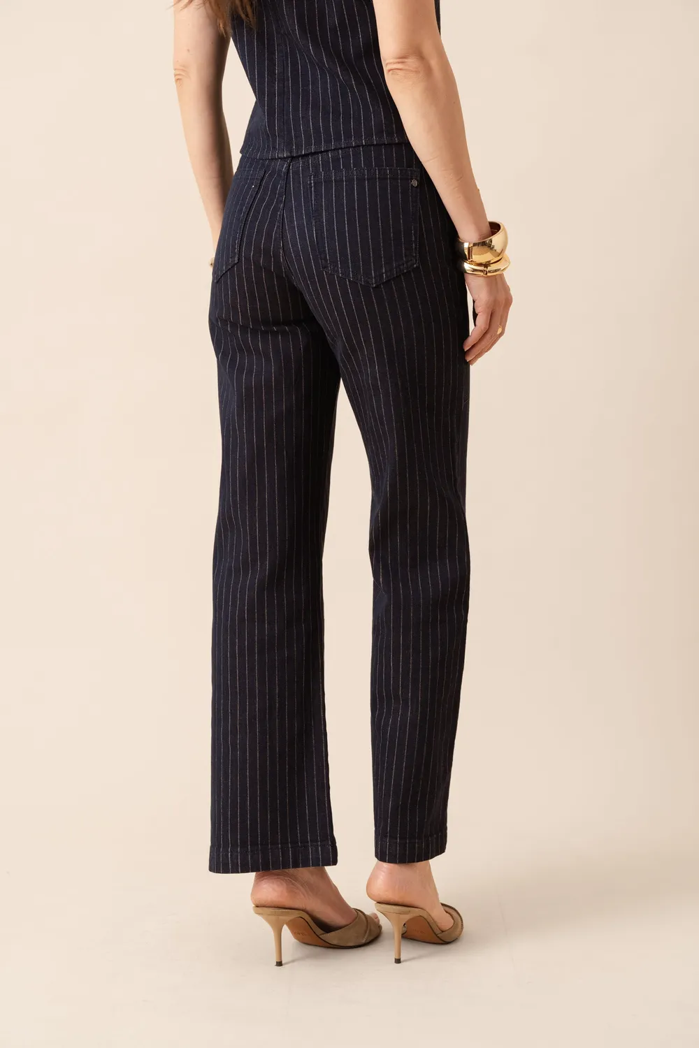 Oraije Vienna jeans wide rigato brut