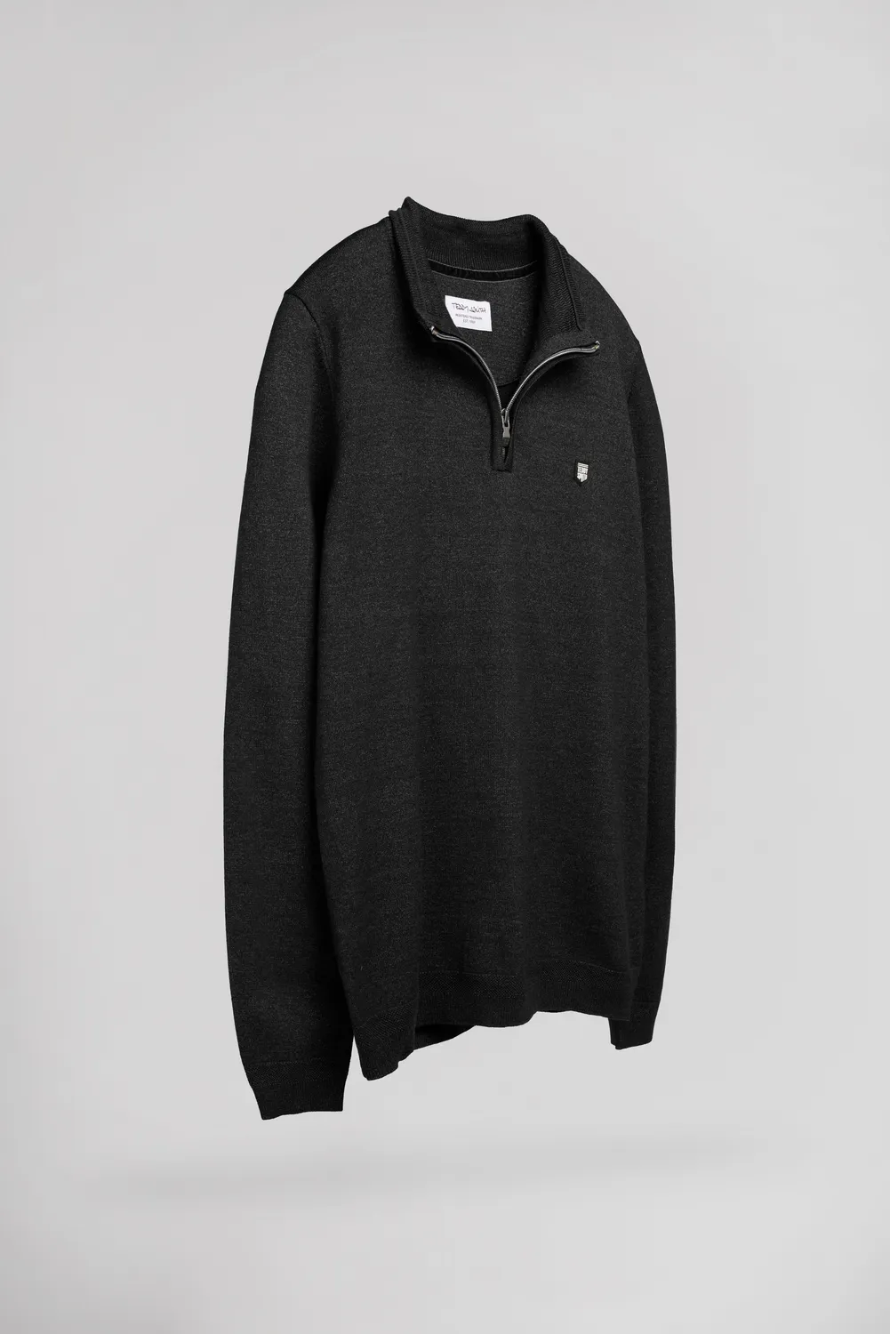 Teddy Smith P-MARTY 2 Pull Collo Zip Grigio Antracite