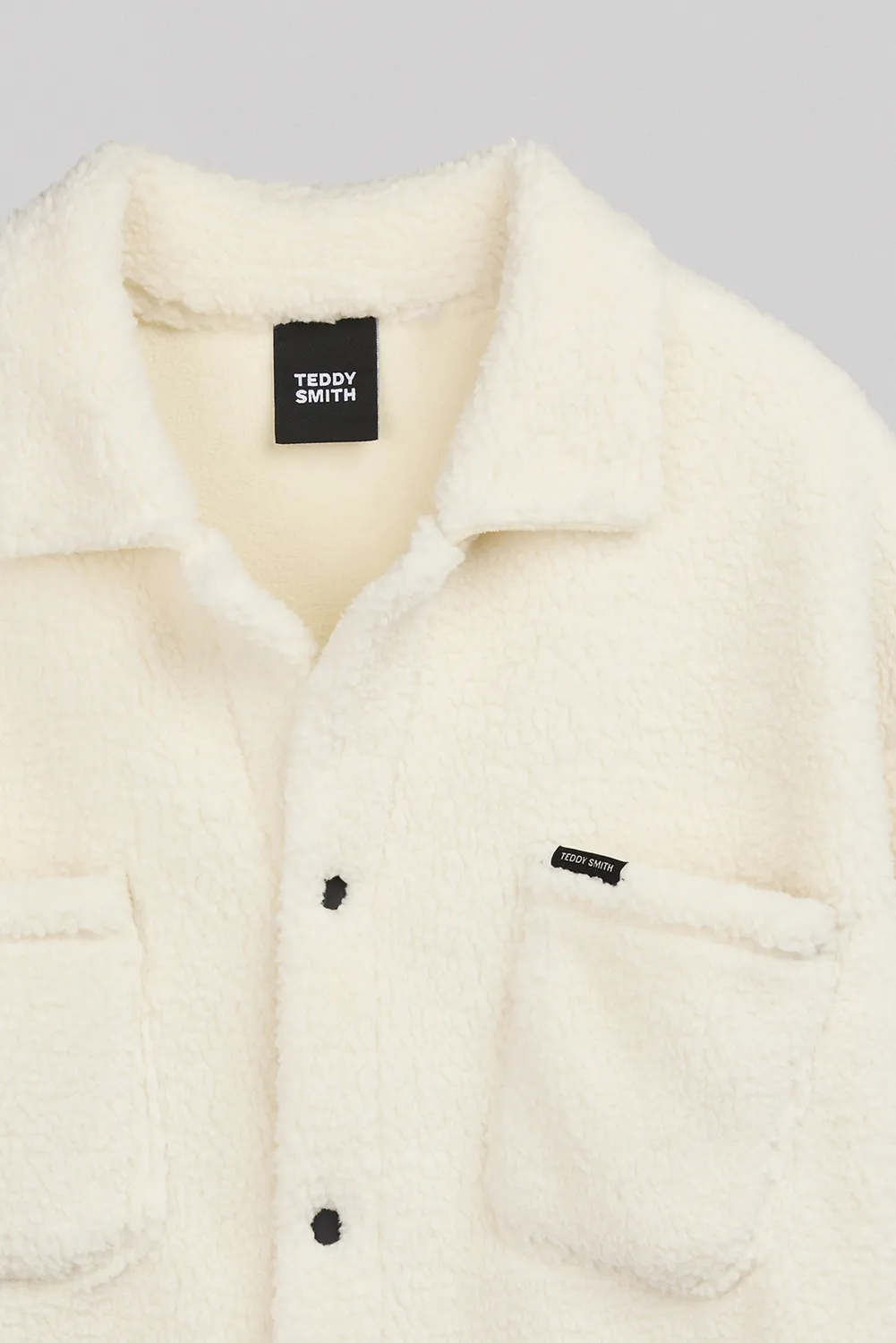 Teddy Smith C-SWEET ML surcamicia sherpa bianco avorio