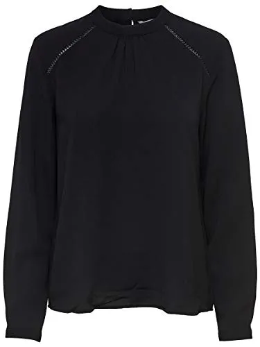 ONLY Onlnew Mallory camicia nera manica lunga 42