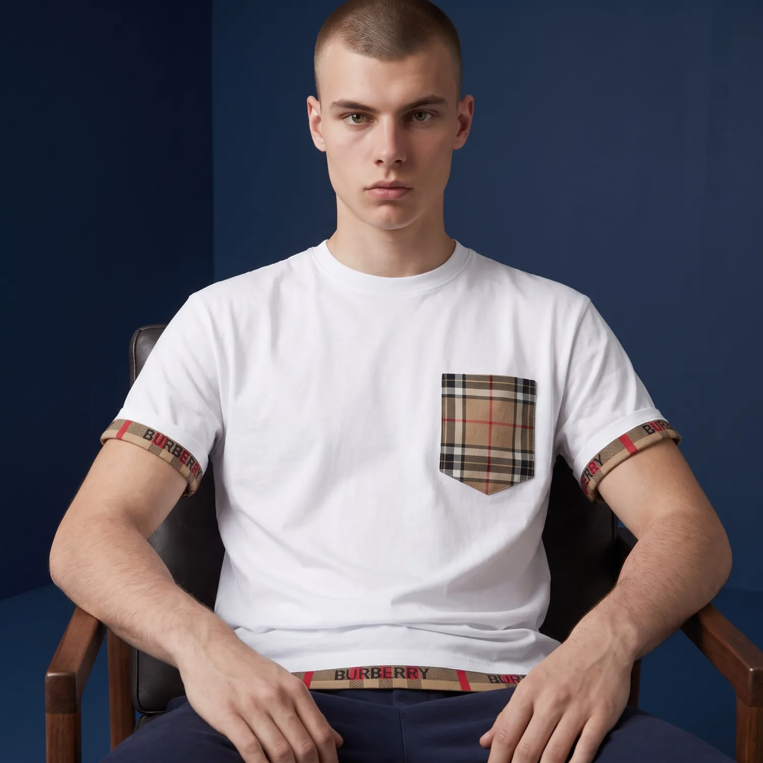 Never Say Never t-shirt personalizzata tessuto Burberry