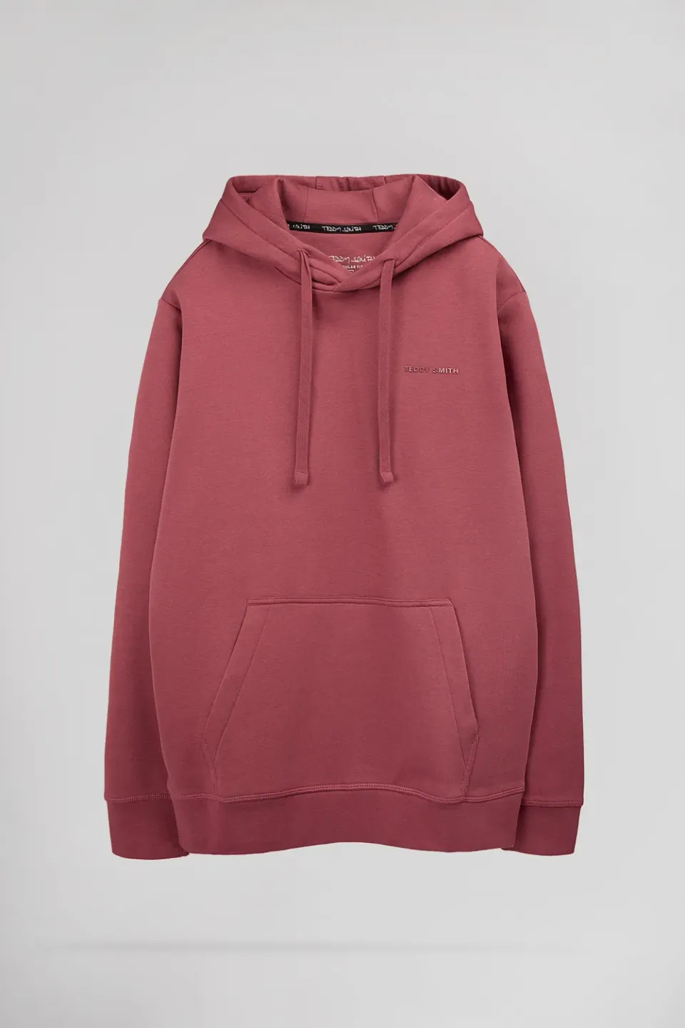 Teddy Smith S-Nark Hoody Felpa Uomo Lampone Scuro