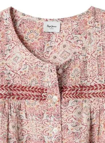 Pepe Jeans Hella Blusa Bambina 10 Anni Smanicata Ricamata