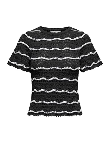 ONLY Onlannasofia Maglia Donna Manica Corta Righe