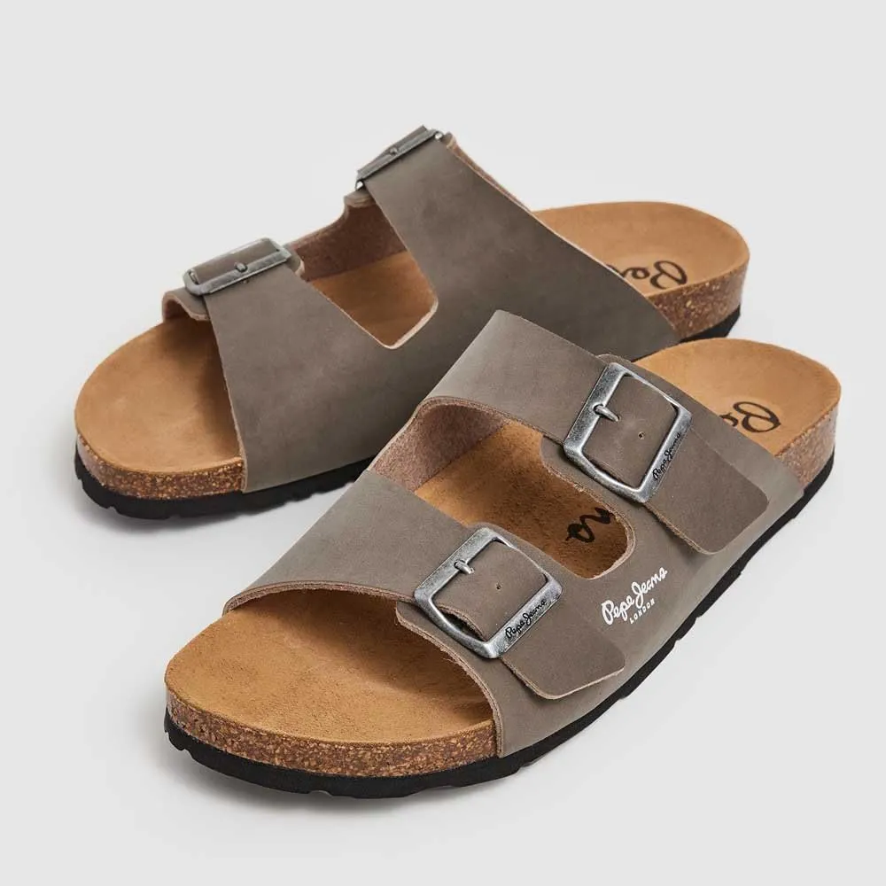 Pepe Jeans Bio Double Velour sandali uomo neri 43 EU sughero