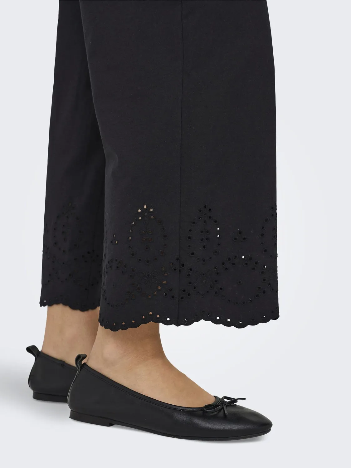 ONLY Onlroxanne HW Culotte Pantaloni Nero vita alta