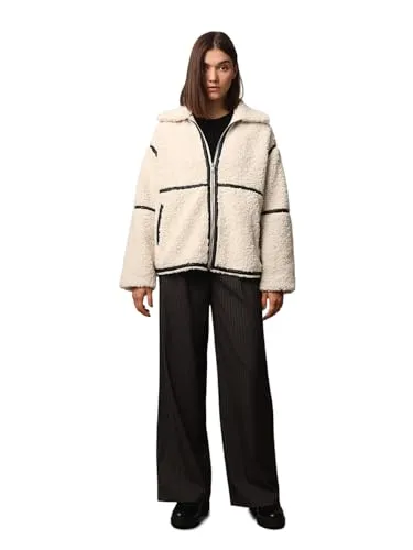 ONLY Onlparis giacca teddy panna S