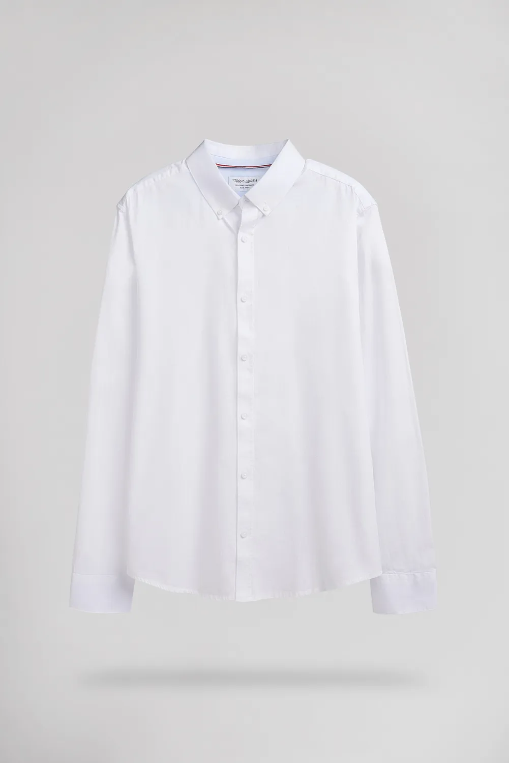 Teddy Smith C-Volt 2 ML Blanc Camicia Uomo Bianca Twill