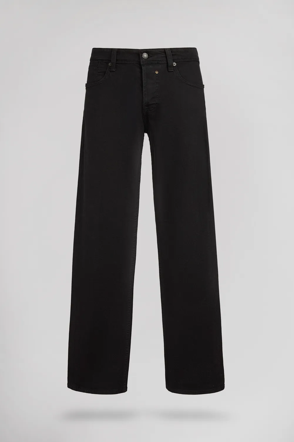 Teddy Smith Reg L32 jeans uomo nero dritto elastico