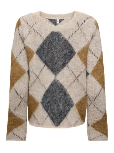 ONLY ONLNOEME pullover grigio spalle cadenti