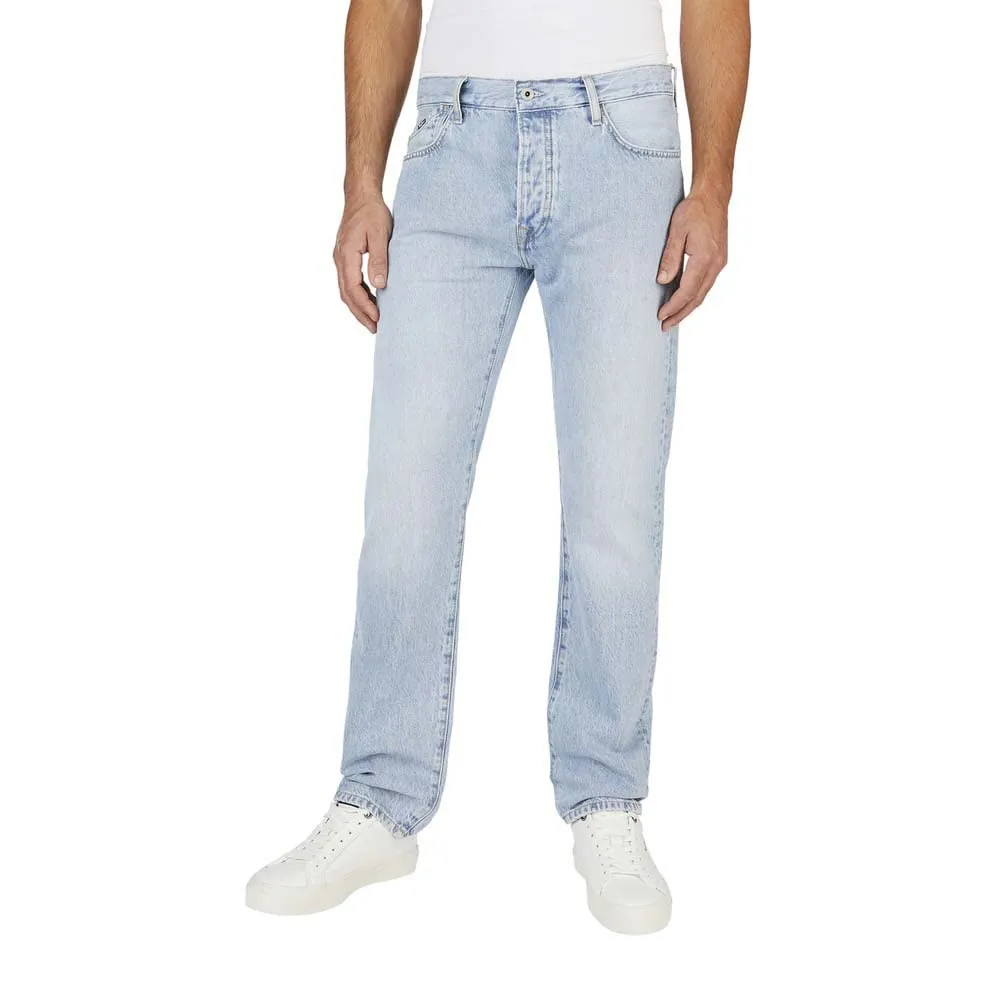 Pepe Jeans Denim Pantaloni Uomo 5 Tasche Cotone BCI Blu