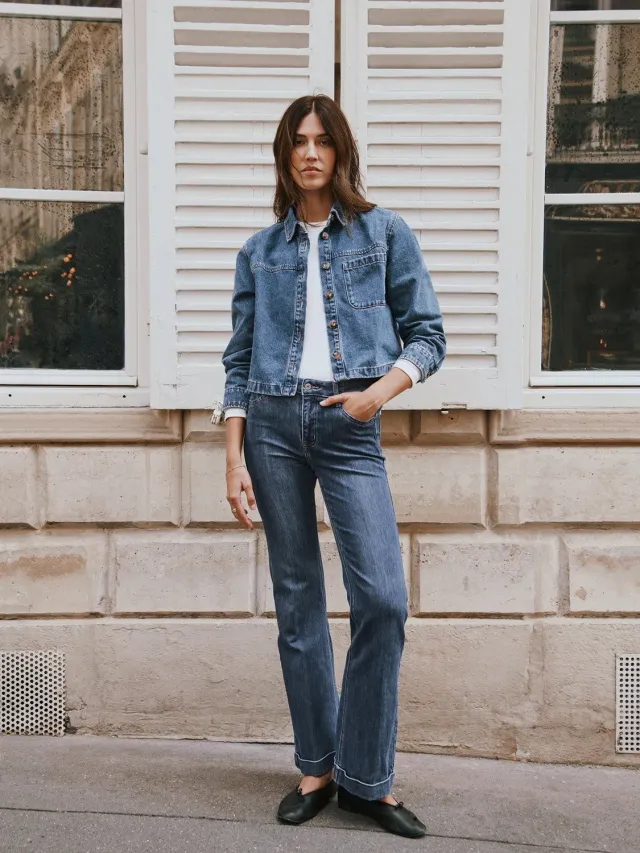 Oraije Fanny jeans flare azzurro chiarissimo